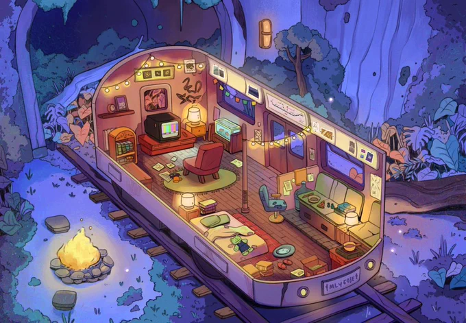 Happy #PortfolioDay !!Hi everyone, I'm Maddy and I'm a freelance illustrator &amp; background artist from Indonesia! Nice to meet you~ I'm currently open for work  mlygose.com  