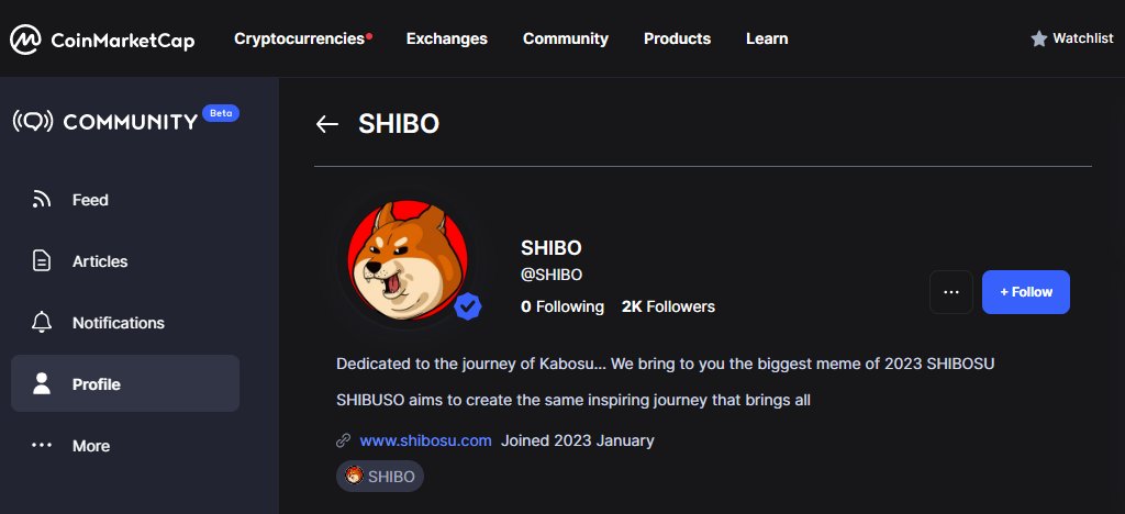 $SHIBO is now verified on <a href="/CoinMarketCap/">CoinMarketCap</a> #SHIBO #SHIBOSU #SHIBOARMY