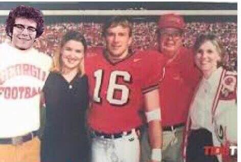 RealNCAAFTalk's tweet photo. Never before seen picture of Stetson Bennett and Kirby Smart during his senior day at Samford Stadium https://t.co/TsvDJQGxeB