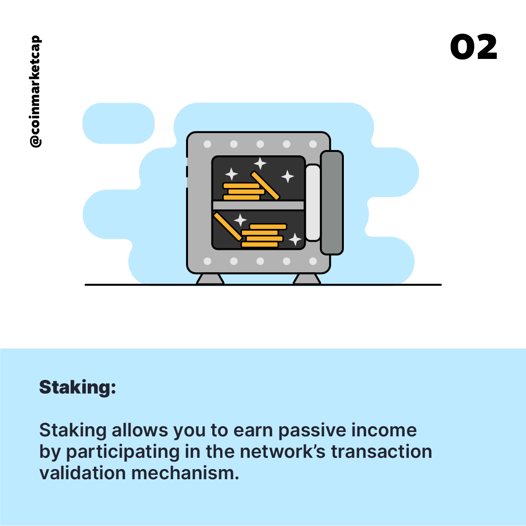 CoinMarketCap's tweet photo. One of the very basic ways to earn passive income in #crypto, even when you're on holiday 👇 https://t.co/54Vt0QuR85