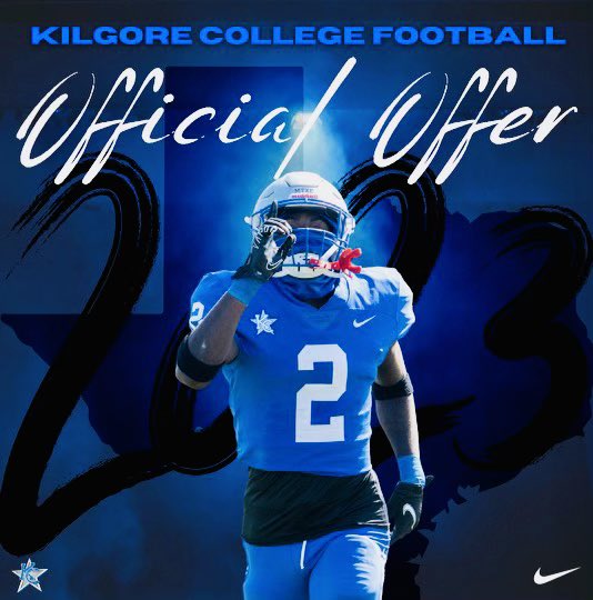 After a good conversation with <a href="/CoachB_MTXE/">Coach B</a> I am blessed to receive an opportunity to continue on my academic and athletic path at Kilgore college.  <a href="/LDBellFootball/">L.D. Bell Football</a>  <a href="/DibbleTj/">TJ Dibble</a>