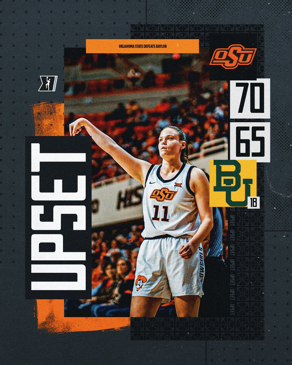 NCAA March Madness (@marchmadnesswbb) on Twitter photo Cowgirls rangled a win over the Bears with <a href="/OSUWBB/">OSU Cowgirl Basketball</a> defeating No. 18 Baylor, 70-65
#NCAAWBB Cowgirls rangled a win over the Bears with <a href="/OSUWBB/">OSU Cowgirl Basketball</a> defeating No. 18 Baylor, 70-65
#NCAAWBB