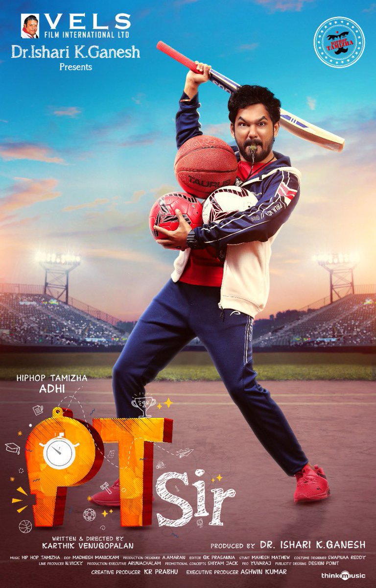 TFU_Kannan's tweet photo. First look poster of @hiphoptamizha's next film titled #PTSir. Direction by #NNOR fame Karthik Venugopalan! 👍 https://t.co/zEryHlQGHk