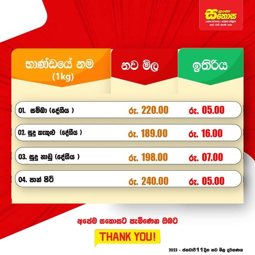 SiluminaLK's tweet image. සතොස භාණ්ඩ කිහිපයක මිළ අඩු කෙරේ

#Sathosa #Srilanka #lka