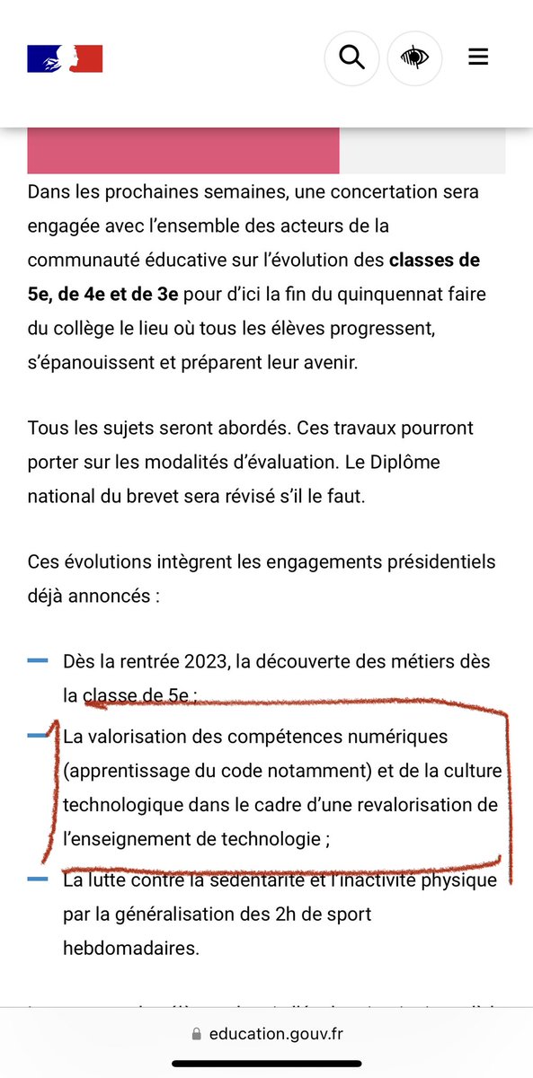 juliendelmas's tweet photo. Lundi : « revalorisation de l’enseignement de technologie »

Jeudi «  la technologie va être reconfigurée » en 6e.

➡️ signification : la technologie est supprimée en 6e !! https://t.co/9ZQis5VRXR