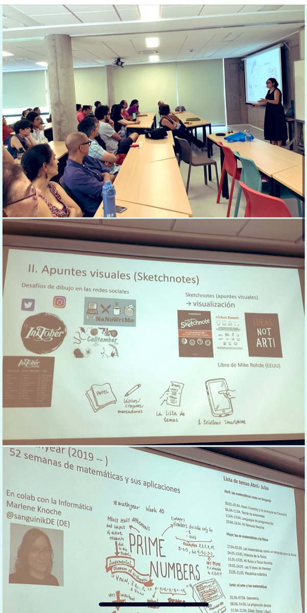 Coni777's tweet photo. Happy #WorldSketchnoteDay 2023! Last Friday I had a great time talking about sketchnotes and maths at the Maths Club of @FacultadMAT_UC 🥳 I mentioned #mathyear with @SanguinikDE ! https://t.co/zKuPKPwMMA