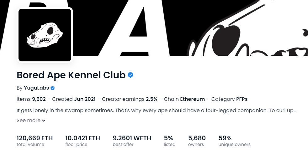 Sameth9527's tweet image. #BAKC FLOOR PRICE: 10ETH
Probably nothing…

#BAYC #MAYC