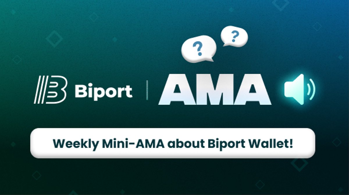 BiportWallet's tweet photo. Get ready for weekly Mini-AMA at Biport! 

Send your questions to the google form and we will answer one every Wednesday!

➡️https://t.co/6CGLbEHgE8 

#WeeklyAMA #BiportAMA https://t.co/b0lRAXTwqZ