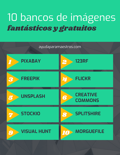 TicEducativas's tweet photo. 10 bancos de imágenes fantásticos y gratuitos. Vía @AyudaMaestros https://t.co/eFnU9K91qH https://t.co/x0g7VGwxAJ