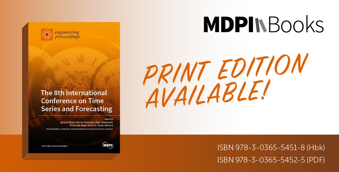ProceedingsMDPI's tweet photo. New Proceedings #Book of the 8th International #Conference on Time Series and #Forecasting (#ITISE)
📖https://t.co/qfO4YCcwXs
More about #Engineering #Proceedings
📙https://t.co/gBDkBUx2rU https://t.co/JPUeXPdd0f
