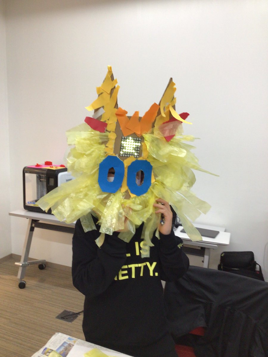 trcyachiyochuo's tweet photo. ちなみに、1月9日(月)の14:00~のイベントでは、
#SPACEBLOCK を活用して音に反応するお面をみんなで作ったみたい。
ぼくのお面を作ってくれたお友だちもいたよ!
どんな風に反応するかは、Instagramの1/9の様子を見てみてね! https://t.co/C56SziMTeu