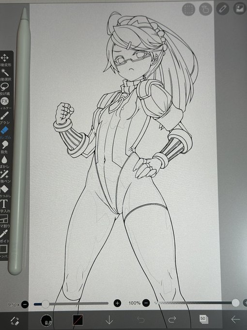 本来アップする予定だった茉莉お嬢様の親衛隊コスは寝落ちして線画までしか終わらなかったので後日… 