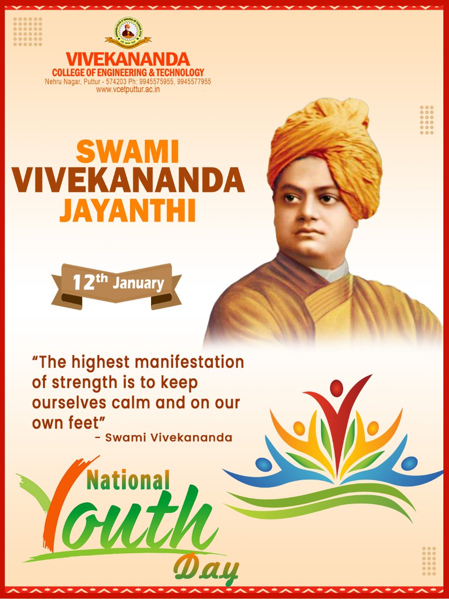 vcetputtur's tweet photo. Swami Vivekananda Jayanthi #National #youth #day #vcetputtur https://t.co/eOCyeNalbp