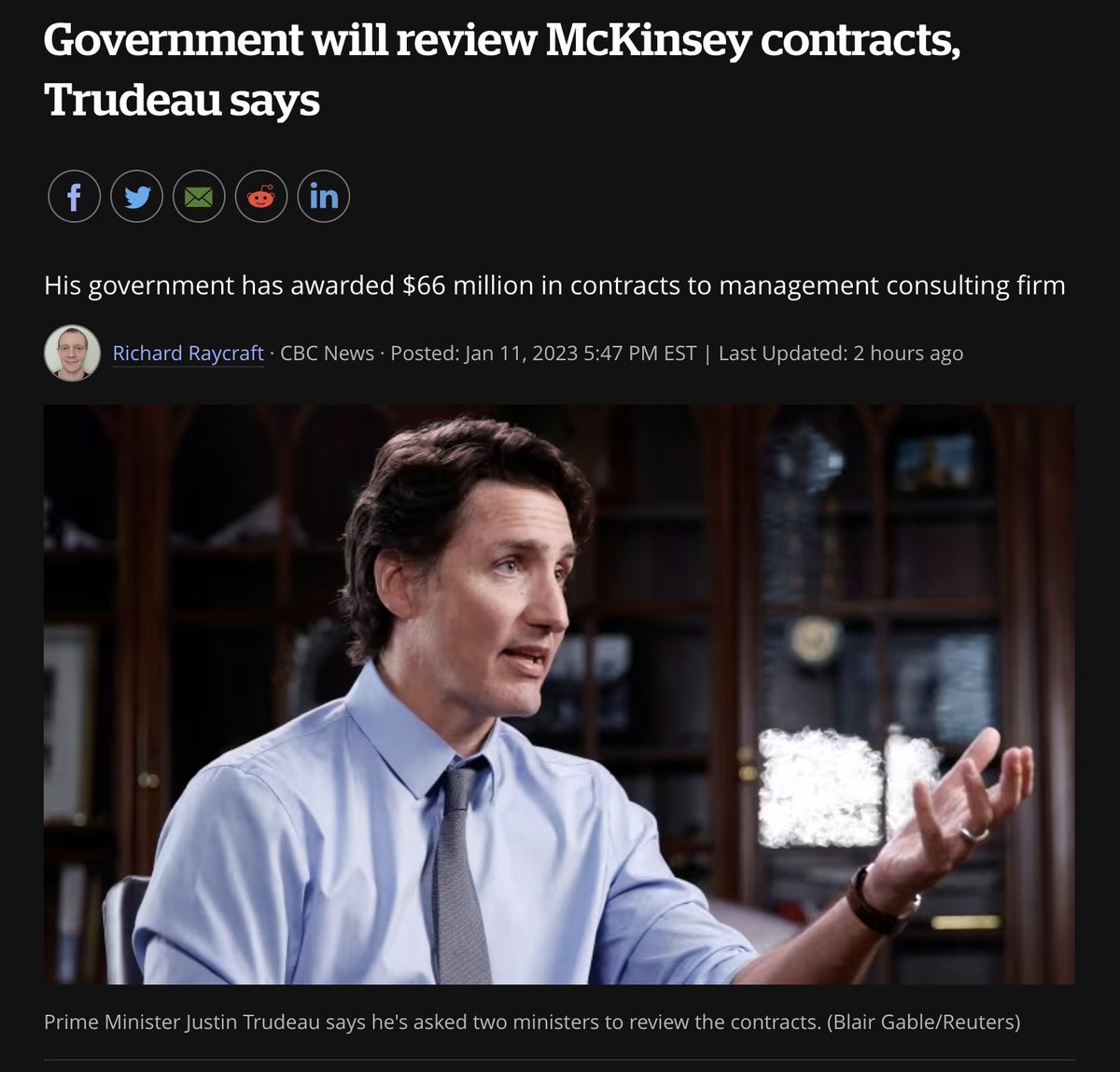 McKinsey is the globalist management consulting firm that has been highly favoured by the Trudeau Liberals.

Will there be a cover-up over these massive and repeated government contracts with McKinsey, or will the truth be revealed?

Stay tuned....