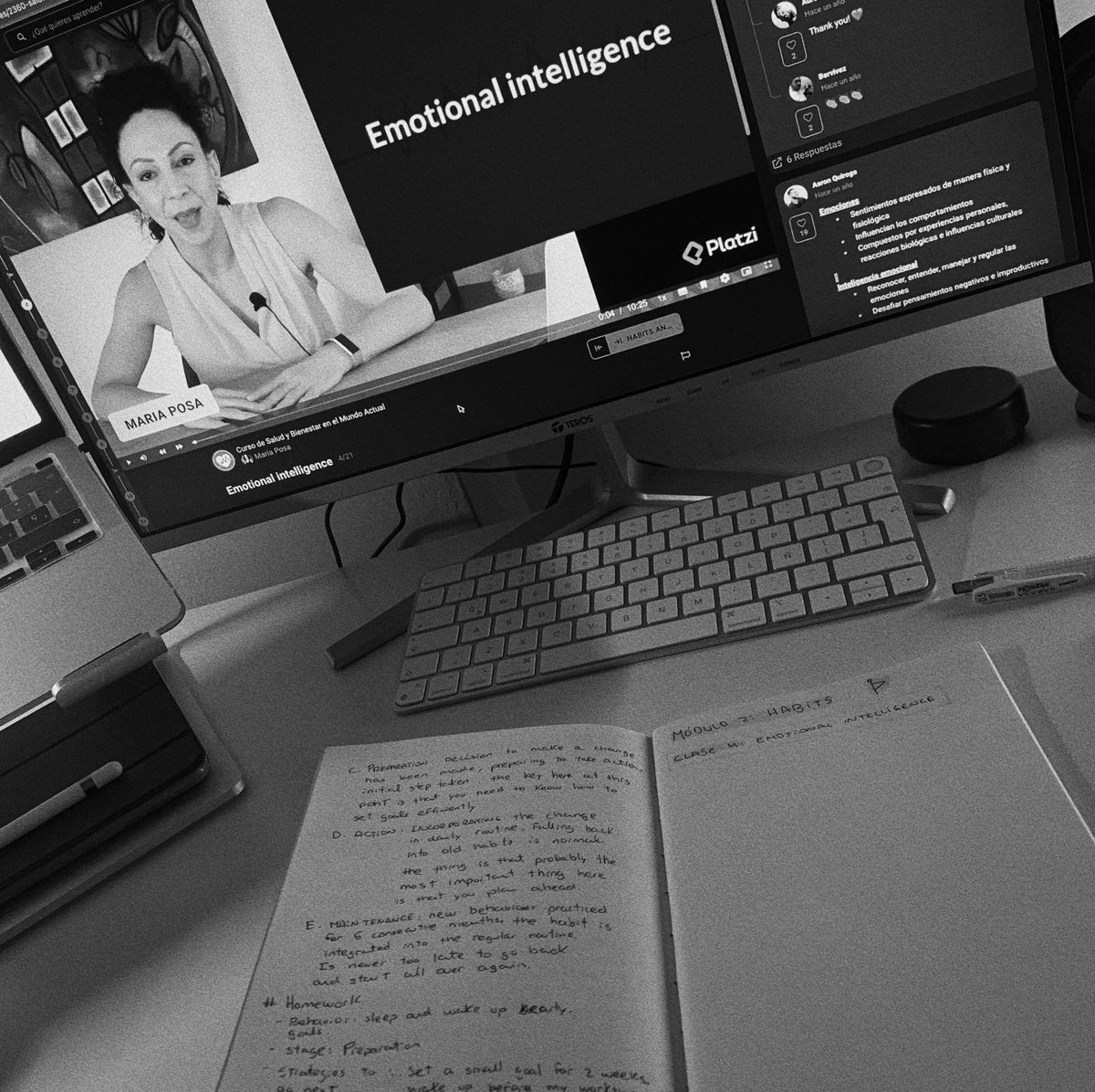 Día 12/365

💚 Plataforma: <a href="/platzi/">Platzi</a>
📚 Curso de Salud y Bienestar en el Mundo Actual 
👩‍🏫 Profesora: <a href="/MariaPosa8/">Maria Posa</a>
📈 Progreso: 15%
🧠 Aprendizaje: Once you have made the decision to change, you can definitely achieve it. 

#EstudiandoJuntos365 #NuncaParesDeAprender