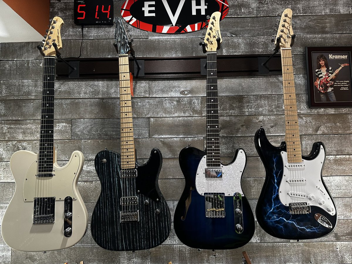 GearZombiee's tweet photo. Working on my Cheap Guitar Battle video before some of these guitars get upgrades.  Guitars featured will be from #donnermusic #groteguitars #glarryguitars and #harleybenton should be a fun one! https://t.co/7pgucNDiPP