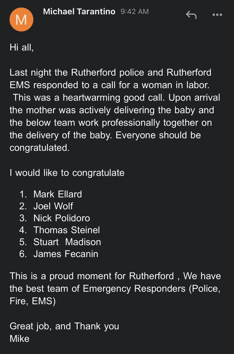 Nick and his partners delivered a baby last night. So proud of my EMT❤️