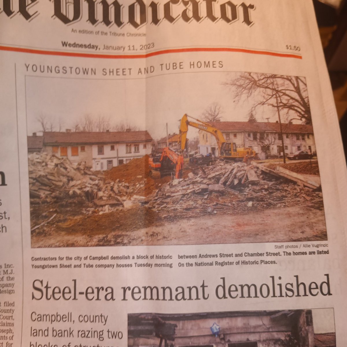 TheMotivator_JS's tweet image. #TheVindicator We shot our #shortfilm &quot;Help&quot; here. They just tore down a section of these steel mill era homes. We chose this location because it looked like a bombed out city.
#filmmaker #filmmaking 
link 👇 if you have not seen it
youtu.be/Ua1FYjQck0w