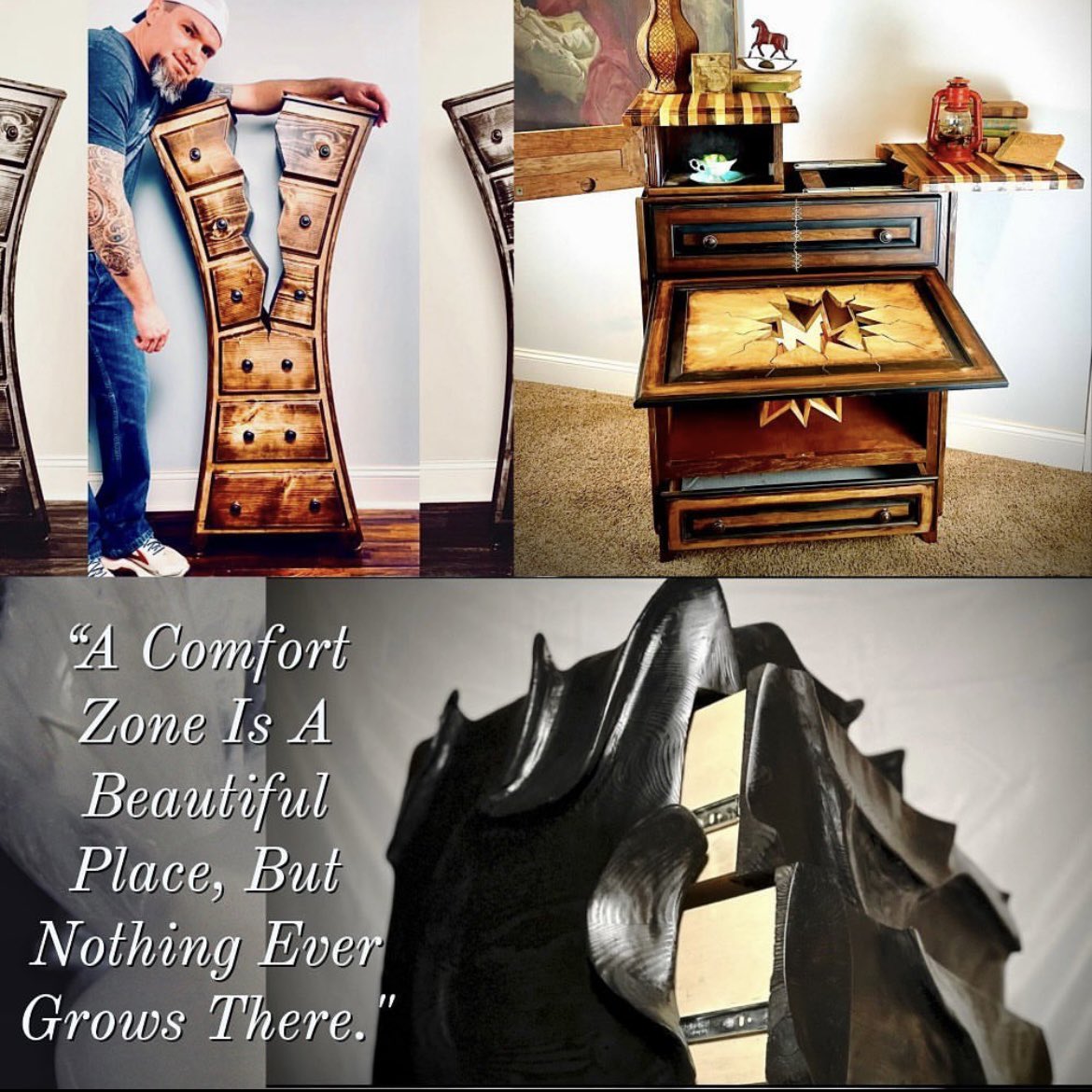 matthew_peech's tweet photo. Get creative. Leave your comfort zone… you’ll never regret it. #woodworking #creativity #build #maker #carpentry #art #peech https://t.co/iyNClzhr7L