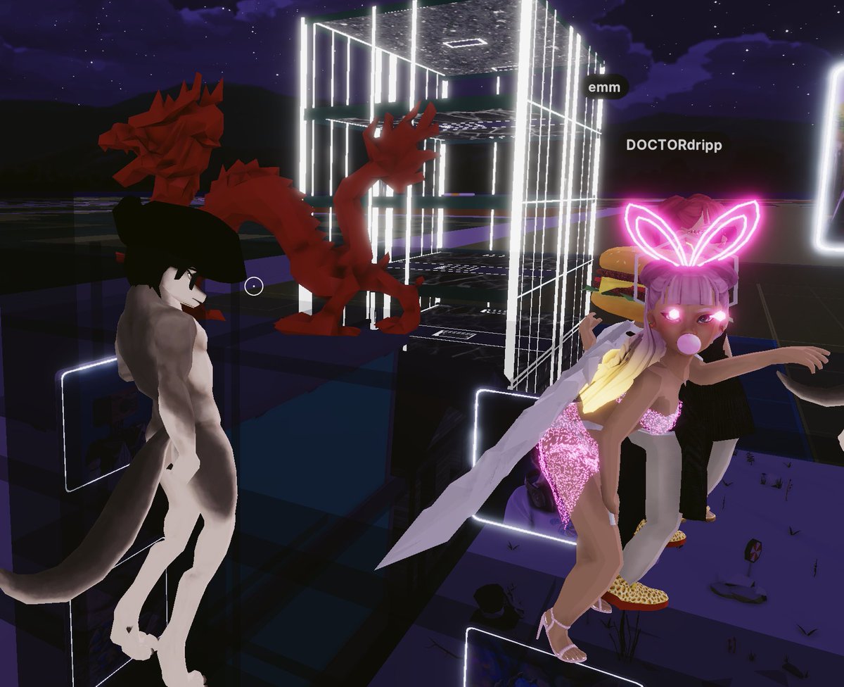 Crypt0M1notaur's tweet photo. ๐party @furrypawsnft X @decentraland With @DJTRAXNFT Tiz Pic With @em_DCL @DOCTORdrippNFT #furrypaws #pawsparty https://t.co/POP5wHMXcx