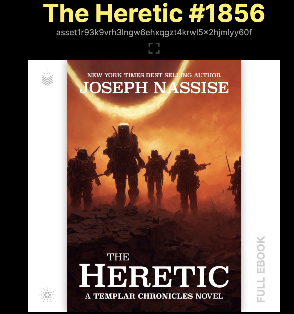 book_io's tweet image. The first NY Times Bestseller to mint with us was @Jnassise. Here's your chance to win 2 books! (One is a 1:1 cover!) 

To enter, like, RT, and follow us and @Jnassise. 

Good luck!