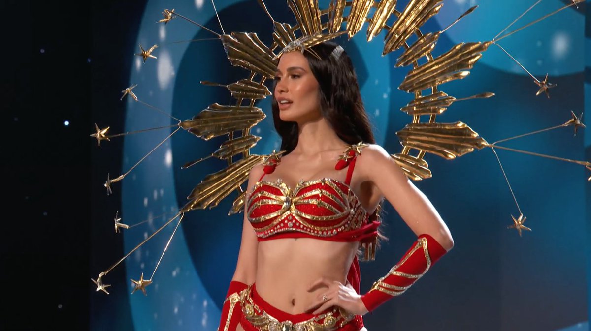 PhilippineStar's tweet photo. LIPAD, DARNA! 🇵🇭❤️

Miss Universe Philippines 2022 Celeste Cortesi dons a Darna costume for the national costume round during the preliminary competition on Thursday. (Facebook/Miss Universe) https://t.co/NloIn7lBWV