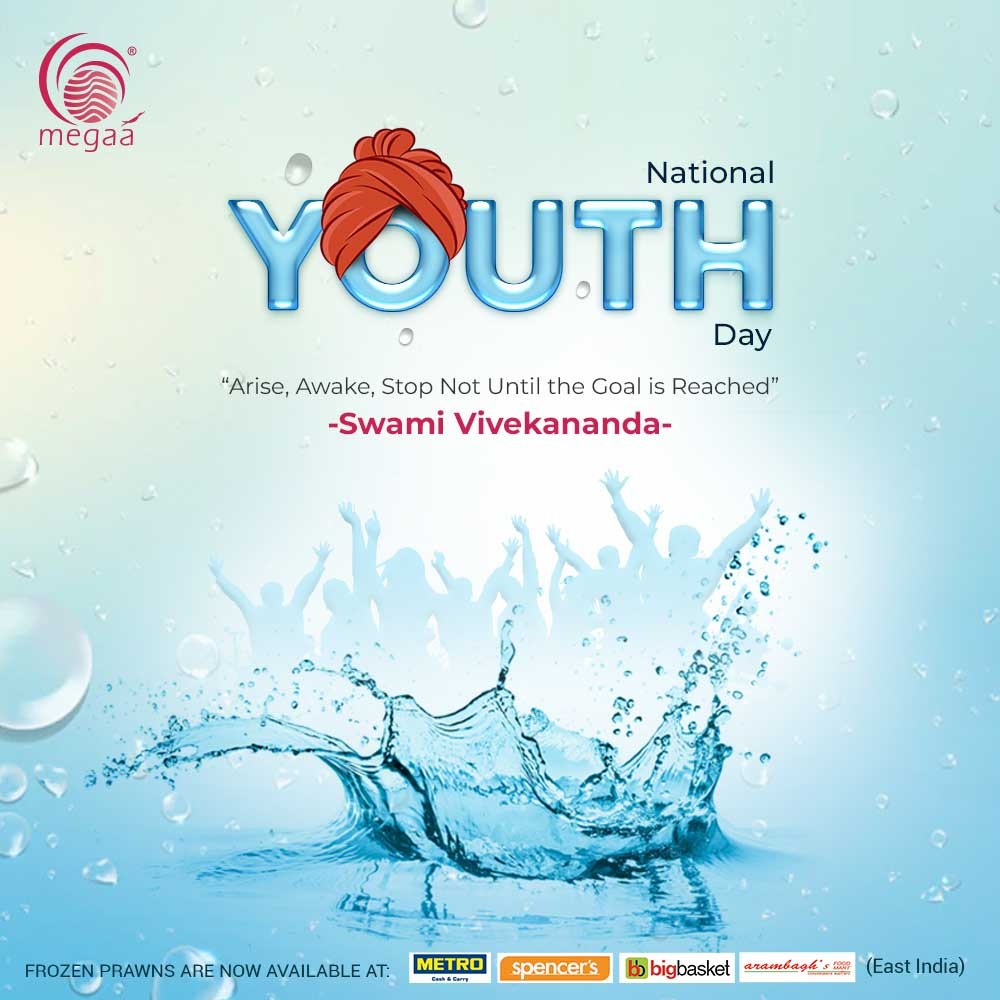 megaamoda's tweet photo. On the 160th #BirthAnniversary of the Great Indian Philosopher #SwamiVivekananda, #MegaaModa encourages every #youngmind to work hard & bring out the best in themselves.
Best wishes on #NationalYouthDay
#SeaFood #FrozenFood #HealthyFood #SeaFoodBusiness #Technology #ShrimpFarm https://t.co/tJalwKETzo