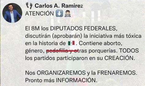 AlfonsBarragn's tweet photo. Atención familia #Provida
Esto es muy importante se viene una de las iniciativas más terribles para México tenemos tiempo todavía para darla a conocer y defender la vida la familia y los valores 
Gracias @CarlRamirezA https://t.co/n09wHvuAGv