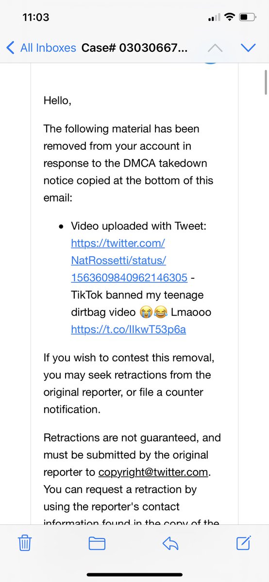 NatRossetti's tweet photo. Damn Twitter banned the vid now too with a whole ass DMCA notice😭 https://t.co/9IvEVW6uVB