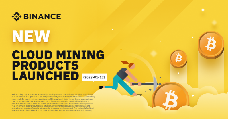 binance's tweet photo. #Binance launches new Cloud Mining products for #BTC Mining!

Subscribe to Cloud Mining products to purchase hashrates, and start accumulating mining rewards ⤵️