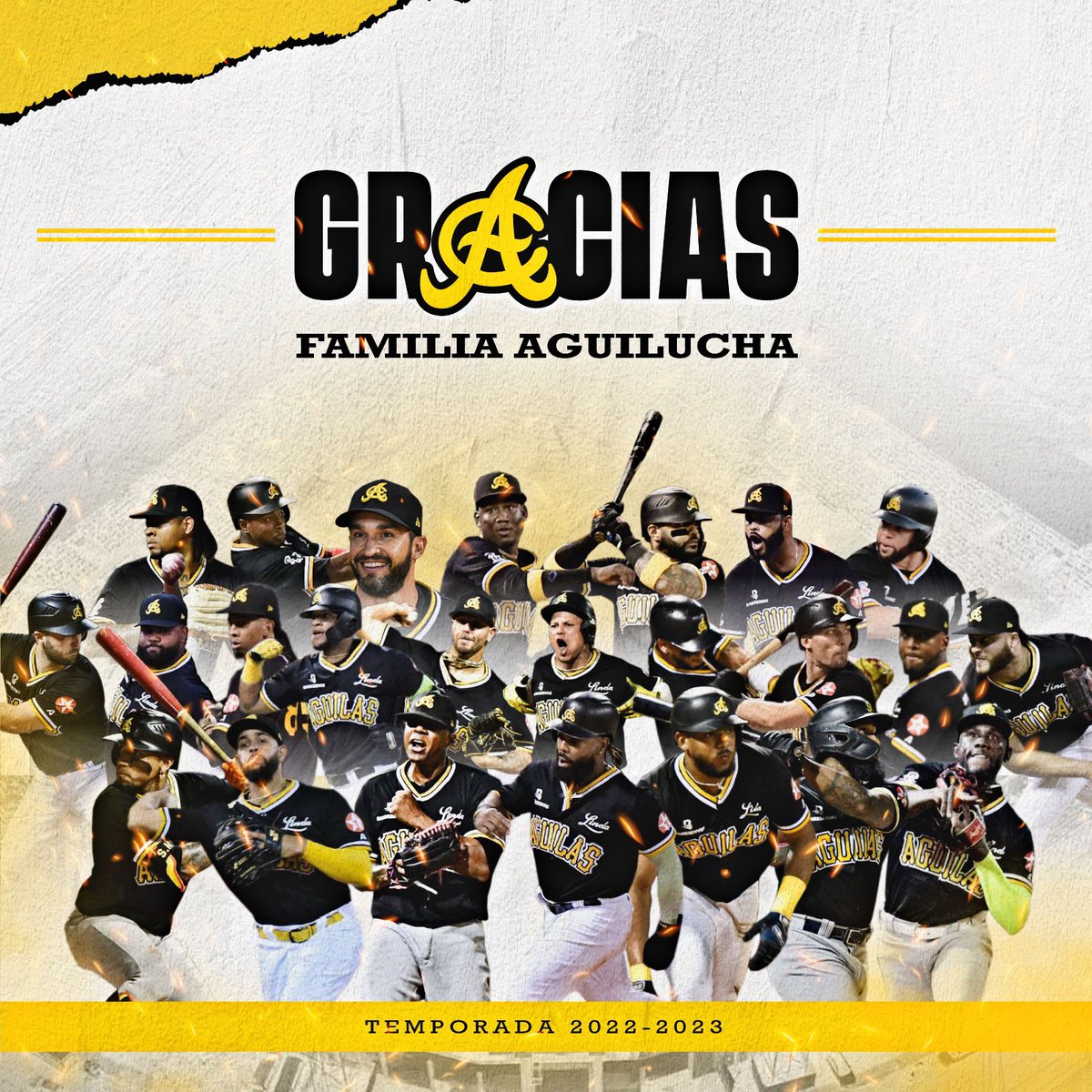Hoy termina nuestra temporada, agradecidos de cada uno de nuestros jugadores por su entrega, de nuestra gran fanaticada por el apoyo brindado y nuestros patrocinadores. 

¡GRACIAS FAMILIA AGUILUCHA!