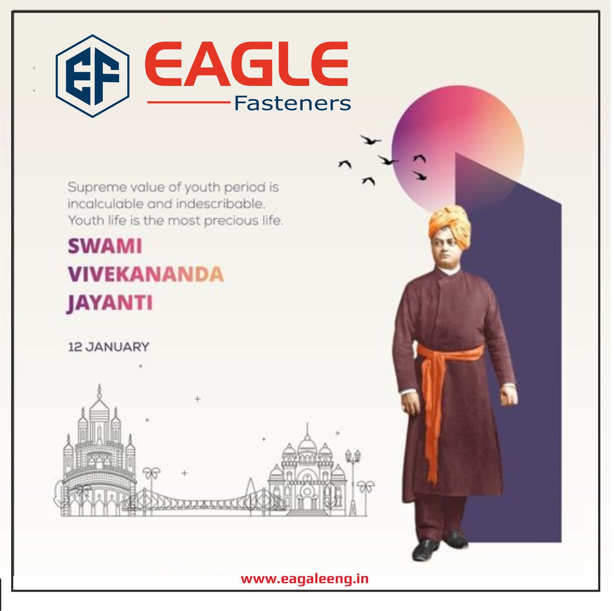 “Arise, awake and stop not till the goal is reached.” – Swami Vivekananda

Swami Vivekananda's teachings on Education, Nationalism &amp; Spirituality would always remain relevant and inspire the Youth of India.
Greetings on #NationalYouthDay &amp; #SwamiVivekanandaJayanti
