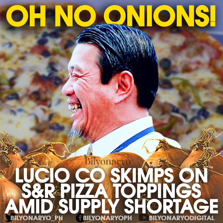 bilyonaryo_ph's tweet photo. Bilyonaryo Lucio Co’s S&amp;R membership shopping is cutting back on pizza toppings now that a kilo of onion is nearly the same price as one pie.

Read story: https://t.co/TezmABCO7O https://t.co/Q4vT8mvsTJ