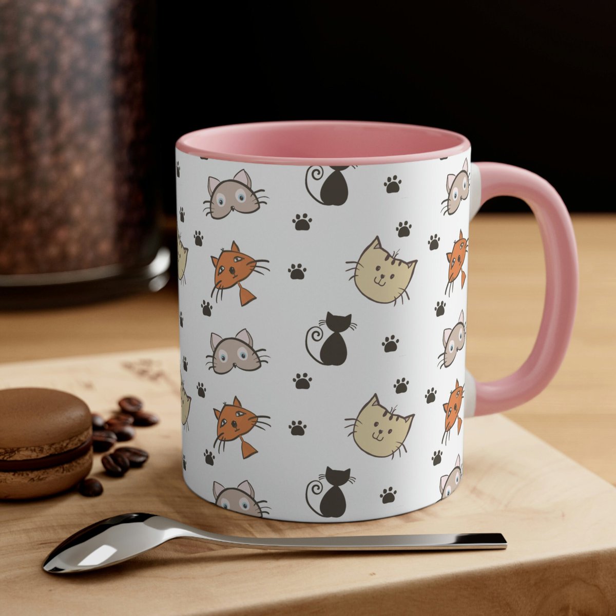 Excited to share the latest addition to my #etsy shop: Kitten Cartoon Accent Coffee Mug, 11oz etsy.me/3IHkPNy #giftsforboyfriend #brothergift #coffeemug #campingmug #lattemug #giftsunder20 #hotcocoa #holidaymug #bleachanime