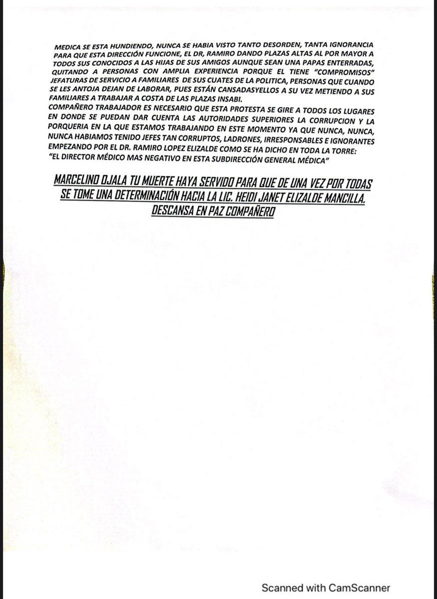IsssteCombate's tweet photo. Compren dólar dicen, pero mejor hay que tener dignidad. Circula un manifiesto donde revelan el modus operandi del @ISSSTE_mx en las oficinas De San Fernando #ISSSTECorrupto #CuelloBlanco #Corrupcion #EsPorMarce @drpedrozenteno @jaimejourno @4T_ISSSTE @irlandamaya @soldadoISSSTE https://t.co/kg2N923l2b