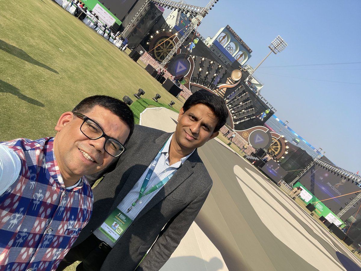 devasissarangi's tweet photo. Kudos to Champion 👍 (+team) who under able guidance of Secy #5T & #MoCM #NaveenPatnaik ji made #hockey fever 🤒 possible in #Odisha ;
just minutes b4 Inaugural function @ #Cuttack
The #CallOfKalinga 🙏
#HockeyHaiDilMera #HockeyWorldCup2023 #HockeyComesHome #HockeyIndia https://t.co/XnhhELgrNC