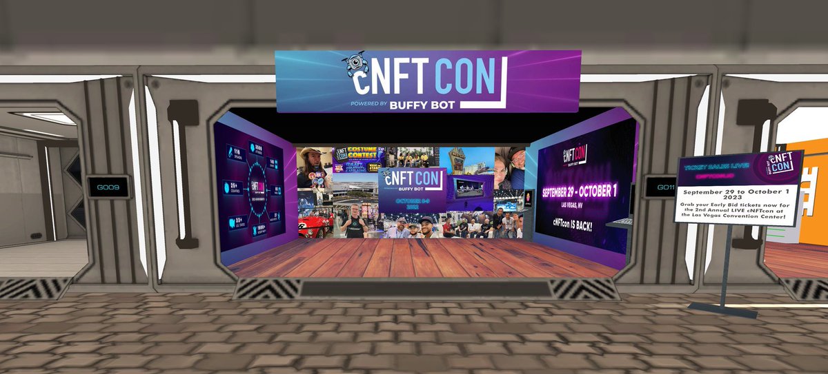 JoyeousT's tweet photo. Announcing the new fan-build cNFTcon promotion unit displayed inside the @Carda_station Community Hub!  Come visit! BTW, early tickets went on sale today for cNFTcon 2023! Grab one!
https://t.co/1ePt0rquSp
@adamKDean @ADAGurl4Eva #CardanoCommunity @jasonappleton @NFT_Justin https://t.co/4aPOIKkMat