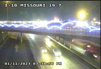 txdotelp's tweet photo. @TxDOT bridge and railroad arches downtown are also blue tonight to raise awareness on human trafficking. Here’s a view from our camera system.📸👇🏼 https://t.co/9dznJMZB8T