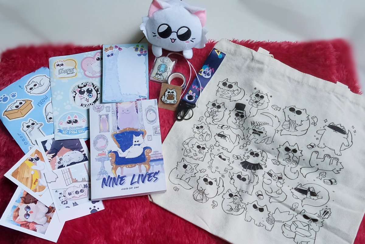 MY CONTRIBUTOR COPY OF <a href="/GojoCatZine/">Nine Lives Zine | completed</a> IS FINALLY HERE!! 😭💕💕 absolutely in love with everything about this!! Thank you so much for having me!✨