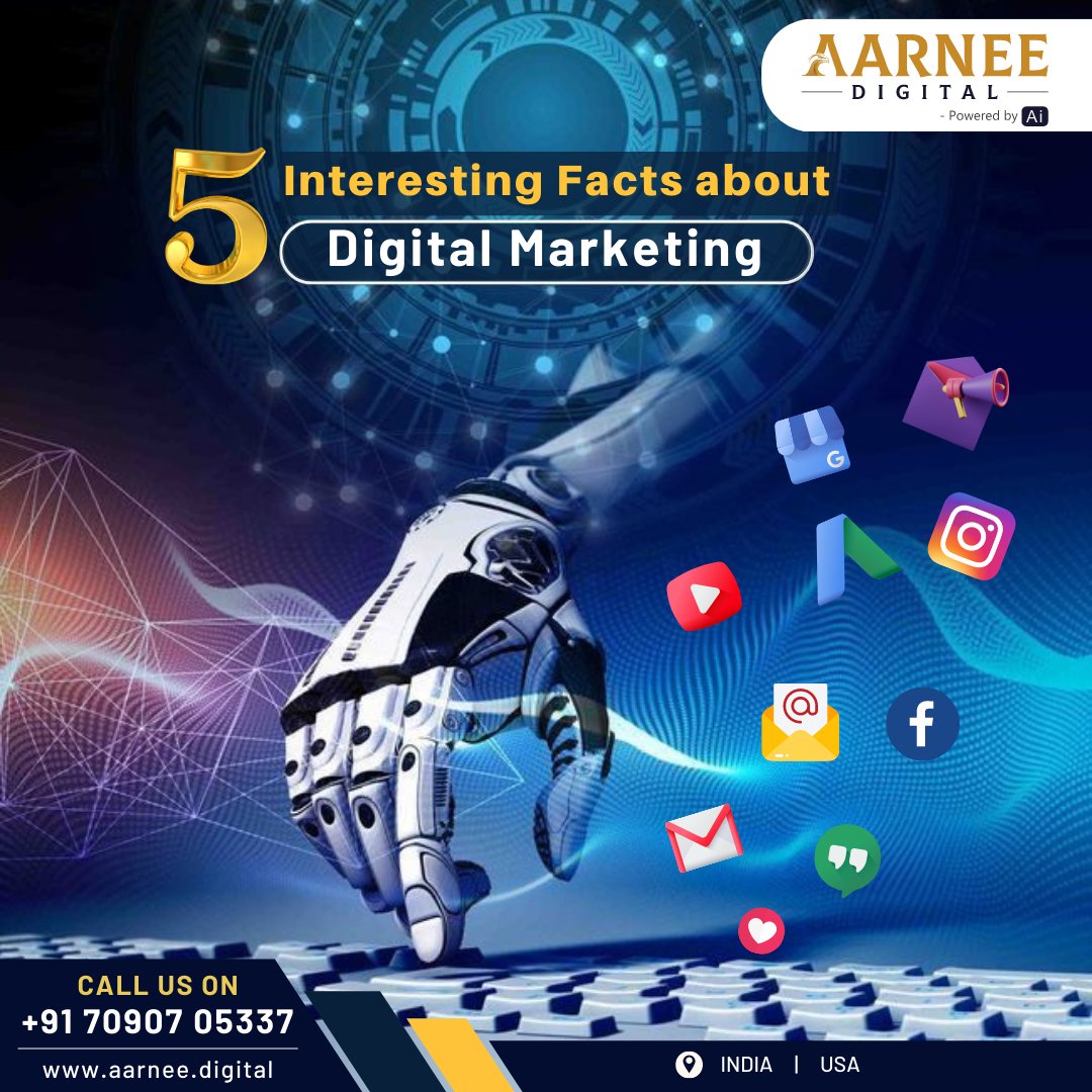 aarneedigital's tweet photo. 5 Interesting Facts about Digital Marketing

#facts #digitalmarketing #emailmarketing #socialmedia #effectivemarketing #google #seo #onpage #offpage #startups #digitalneeds #businesssolutions #aarneedigital #business #seo #branding https://t.co/0mmyvj8h9N