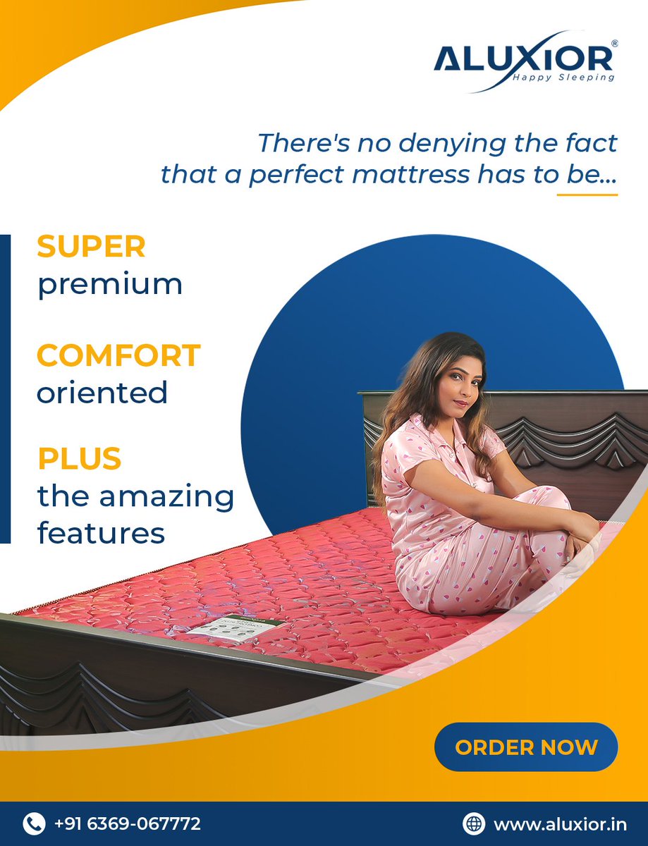 We at Aluxior bring you the best Orthopaedic foam mattresses that you can ever dream of.

Visit aluxior.in and explore our wide range of mattresses and bring home your comfort companion today!

#mattresses #comfort #comfortable #supercomfortplus #aluxiormattresses