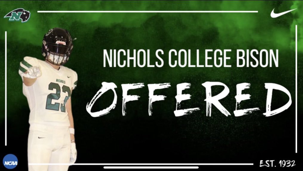 IanBellson's tweet photo. Thank you so much @Coach_Q23 for the offer to play at Nichols @FMHSRecruits https://t.co/w96BWUn62i