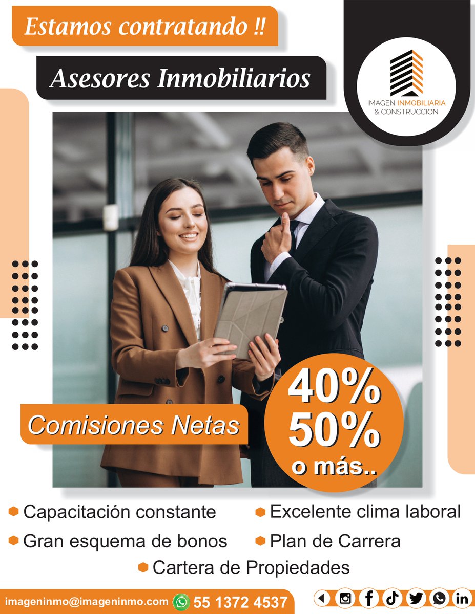 vtasinmo's tweet photo. Te gustan las ventas ?
Deseas un horario flexible ?
Quieres trabajar desde casa ?
▪️
▪️
‼️ No lo pienses más ‼️
▪️
▪️
https://t.co/iq8KnGOKYL
📲¡CONTÁCTANOS!
📱 https://t.co/TcjvCKrhQF
Imagen Inmobiliaria &amp; Construcción https://t.co/EhtOhQiFjn