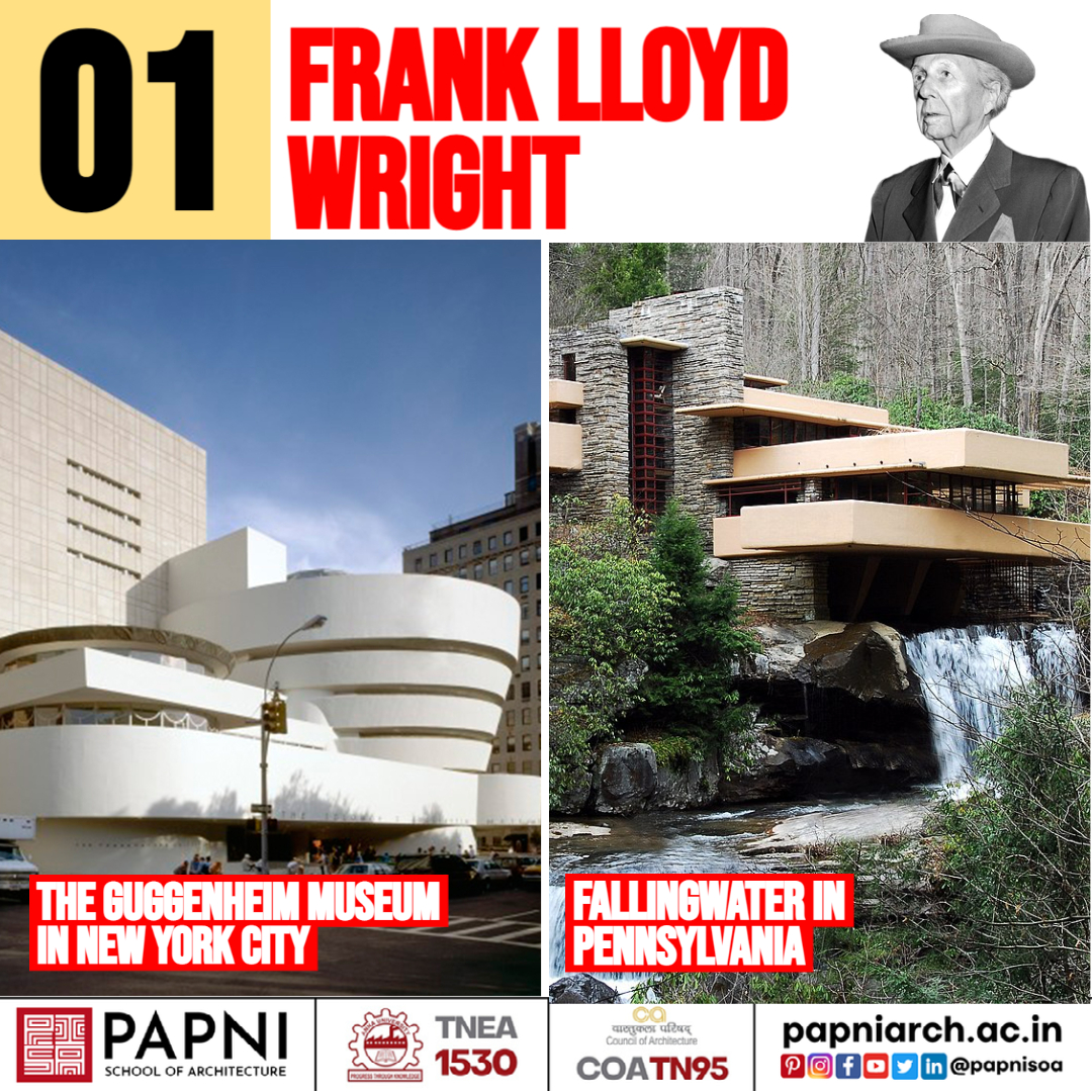 papnisoa's tweet image. It&apos;s amazing to think of the incredible feats we can accomplish through architecture. Here are 5 famous architects and their iconic works. Who is your favorite? #architecture #iconicstructures #papnisoa #educational