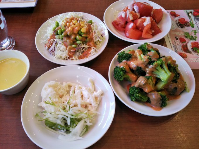 今日もサラダバー!( ᐛ )و✨ 