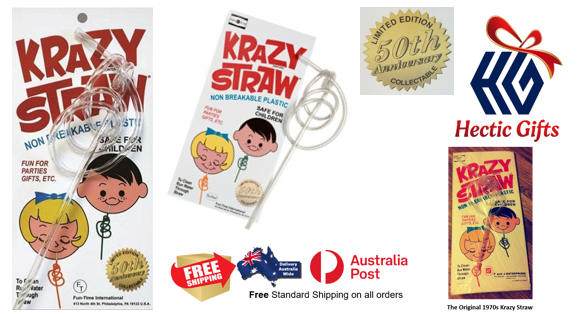 HecticGifts's tweet photo. To celebrate it’s 50th Anniversary the original Krazy Straw design is again available for a limited time complete with original packaging!
https://t.co/9StZZft6GO
#New #HecticGifts #LimitedEdition #Original #KrazyStraw #Fun #Loopy #Clear #DrinkingStraw #FreeShipping https://t.co/F3IH6rEZUY