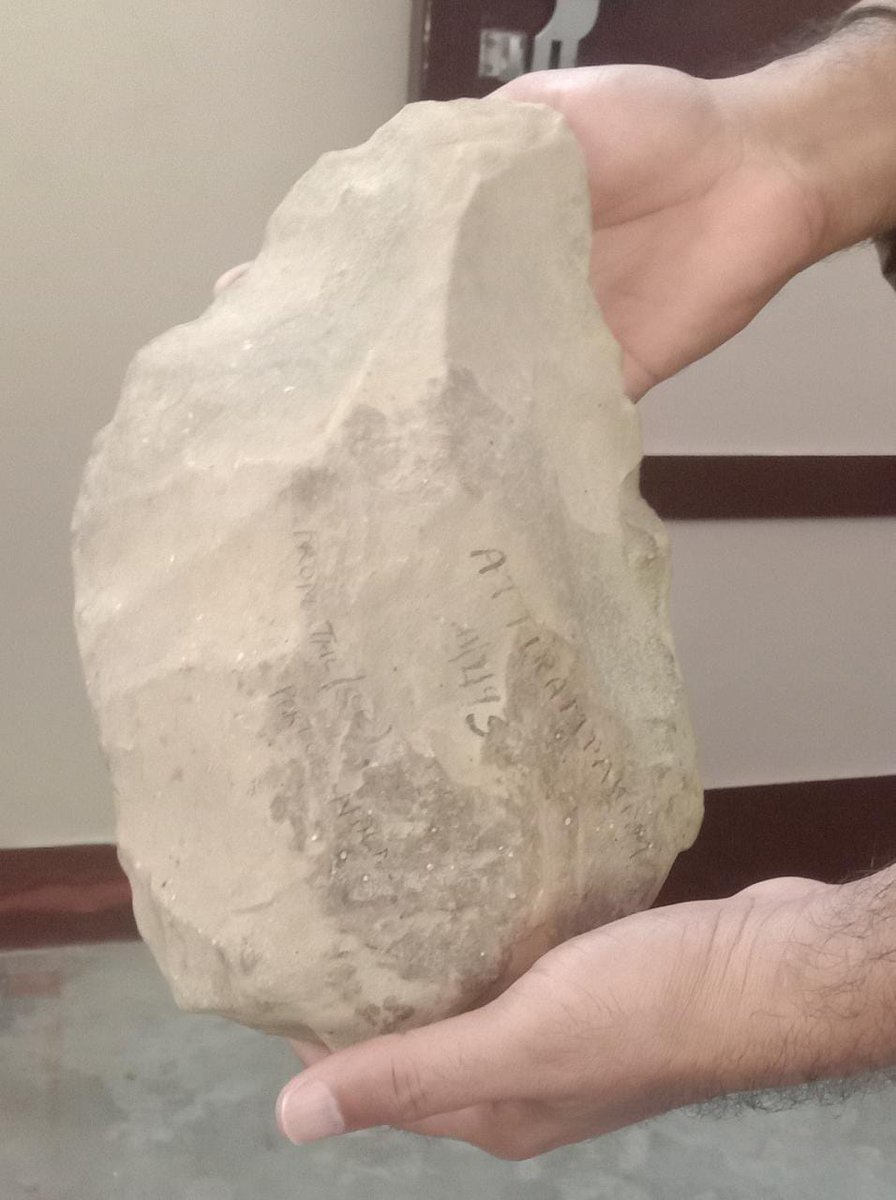 sharmaheritage's tweet photo. Decades ago, in my PhD thesis and BAR publication book, I wrote on the possibility of a pre-lateritic Acheulian horizon at Attirampakkam based on tools found-no trenches &amp; no sections. Feel so good that this was validated years later in our excavations. https://t.co/z558it4rOU