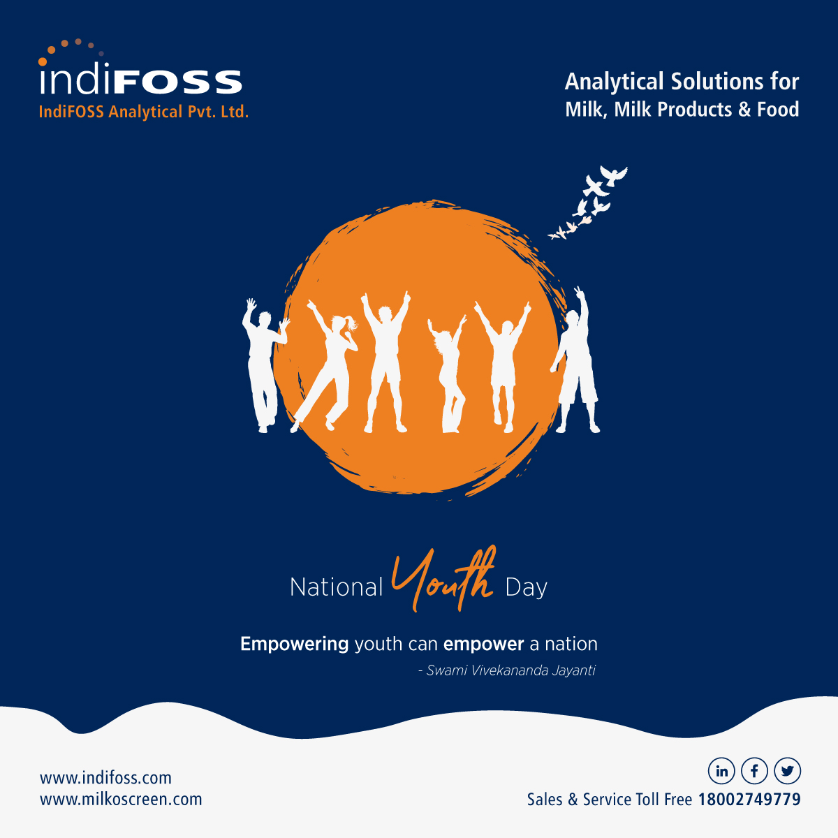 indiFOSS's tweet photo. The future of a nation depends upon the youth of the country….. Best wishes on National Youth Day to the young brains and minds of our nation.
#NationalYouthDay2023 #Swamivivekanand #IndiFOSS #FOSS #Bioeasy #Generon #CHAI #FoodSafety #DairyIndustry #India https://t.co/8irHnEuW6n