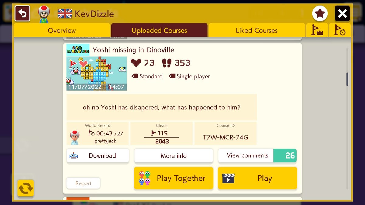 ProfXGaming1's tweet photo. #SuperMarioMaker2 #NintendoSwitch #ArtComment @KevDizzle https://t.co/vOBeeSp4jV