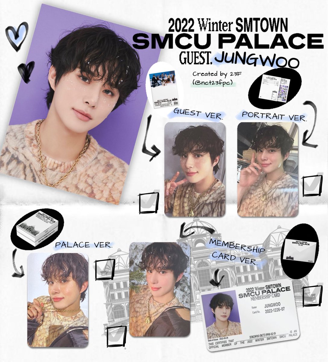 nct23fpc's tweet photo. 2022 Winter SMTOWN SMCU PALACE 
PHOTOCARD TEMPLATE

❄️

 #NCT127
 #DOYOUNG
 #JAEHYUN
 #JUNGWOO https://t.co/o6LZ4YBoJG